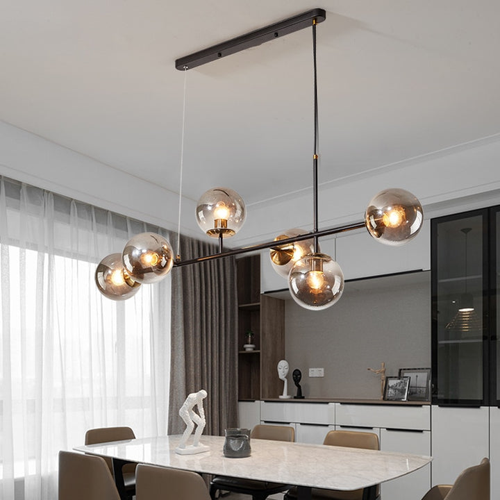 Nordic Lamp Strip Art Pendant Light Modern Living Room Model Room Glass Bubble LOFT Fixture Suspension hanglamp luster pendent:Certification UL,Free shipping to Canada