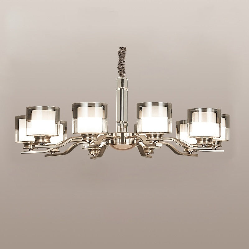 STRAK Nickel Led Chandeliers Pendant Lamps Modern Lighting Living Room Decor Led Chandeliers Hanging Lights