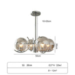 STRAK Bauhaus Chandelier Retro Industrial Pendant Bulb Modern Minimalist Design Luminaire for Living Room Bedroom Ul