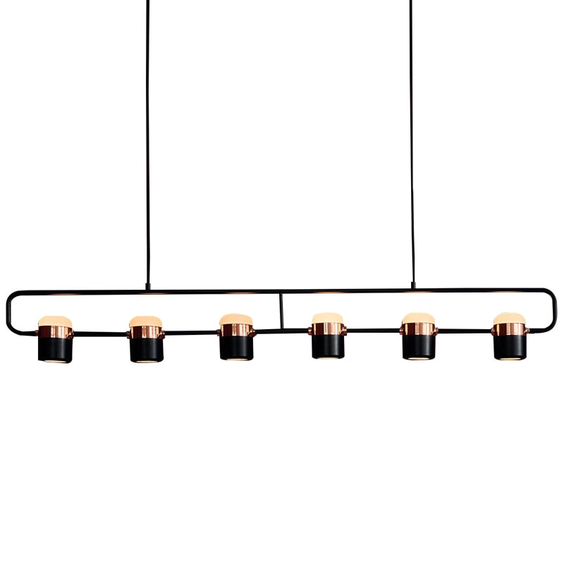 STRAK Postmodern Led Pendant Lights Simple Rose Gold Suspension Lamp for Dining Room Bedroom Hanging Light Ul