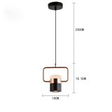 STRAK Postmodern Led Pendant Lights Simple Rose Gold Suspension Lamp for Dining Room Bedroom Hanging Light Ul