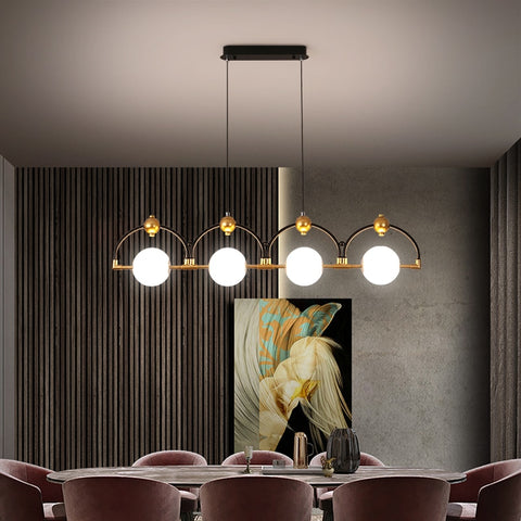 STRAK Pendant Lamp Minimalist Black & Gold Pendant Light Modern Creative Led Chandelier Dining Room.Certification UL, Free shipping to 3 Notch USA