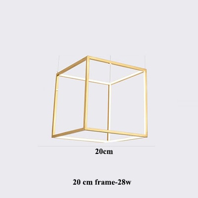 Modern Gold Square Led Chandeliers Lighting Indoor Led Pendant Chandeliers Lights Living Room Decor Hanging Lamp Lobby Luminaire.Certification: UL