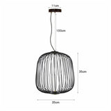 STRAK Bird Cage Pendant Lamp Nordic Design Home Decor Iron Industrial Lamp Warehouse Lighting Fixture Ul