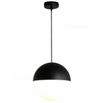 STRAK Nordic Glass Ball Pendant Lamps Black Luster Postmodern Loft Fixture Industrial Black 5/20cm Led Warehouse Ul Light