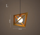 STRAK Nordic Pendant Lights Modern Wood Pendant Lamp Suspension Luminaire Wood Shaped Lighting Fixtures