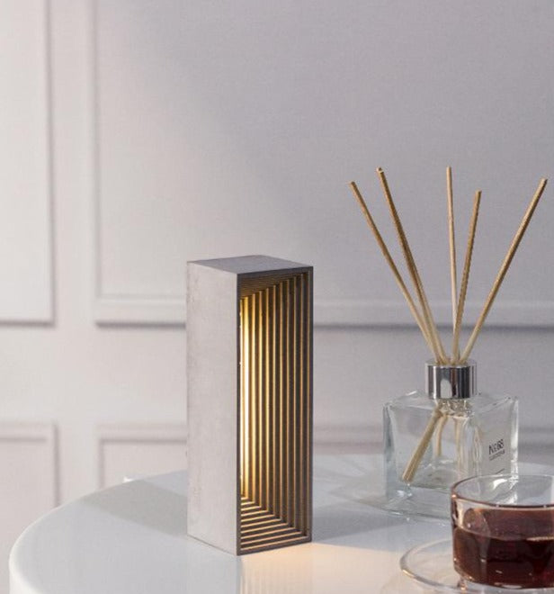 Nordic INS Designer Cement Table Lamp Cement Art Decor Bedroom Night Lamp as Gift Club  Comfortable Living Room Coffee Parlor.Certification: UL