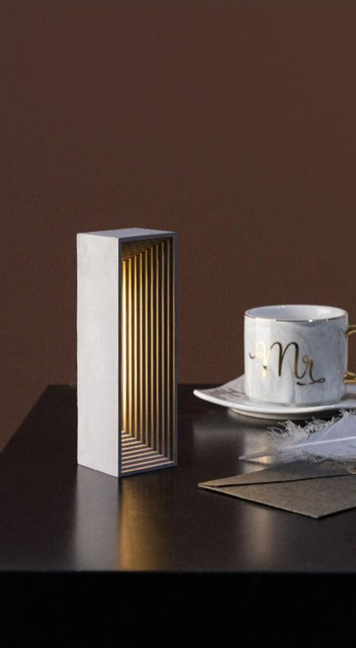 Nordic INS Designer Cement Table Lamp Cement Art Decor Bedroom Night Lamp as Gift Club  Comfortable Living Room Coffee Parlor.Certification: UL