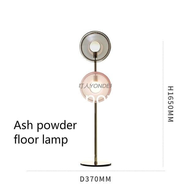 Postmodern LED floor lamp Nordic glass Standing light living room lights study Iron art bedroom hotel lighting.Certification: UL