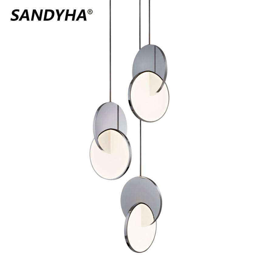 STRAK Ring Led Pendant Lighting Modern Geometric Circle Gold Iron Decorative Indoor Small Hanging Lamp Dining Room Bedroom