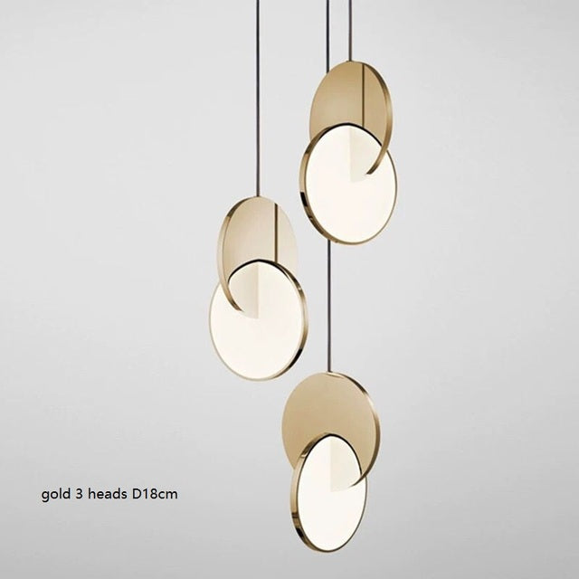 STRAK Ring Led Pendant Lighting Modern Geometric Circle Gold Iron Decorative Indoor Small Hanging Lamp Dining Room Bedroom
