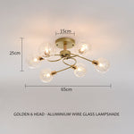 SANDYHA Modern Nordic Led chandeliers Glass Ball Lampshade Ceiling Lamp Living Kitchen Dining Bedroom Home Decor Indoor Lighting