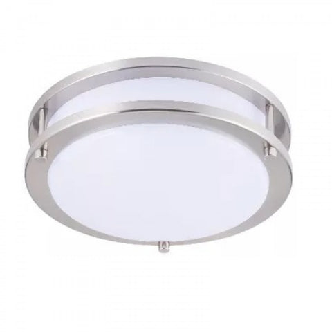 Flush Mount LED, Light Fixture, 12-inch Integrated, Cool White 5000K; Dimmable, Energy Star