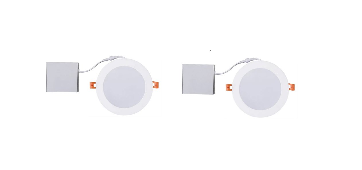 STRAK Led 6-Inch Round Slim Panel, Natural White 4000k, Dimmable (2pack)