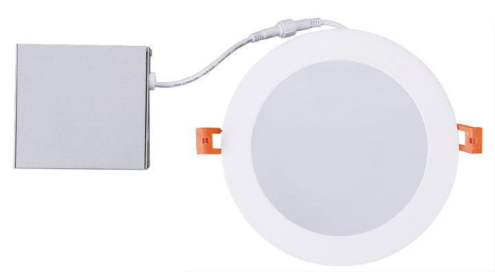 STRAK Led 6-Inch White Slim Panel Downlight 9w 750 Lumens with Junction Box 5000k (4-Pack)