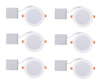 STRAK 6-Inch Round Led Slim Panel, Warm White 3000k, Dimmable (6 Pack)