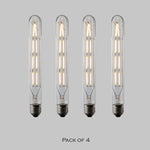 LED 60W Equivalent Clear Filament, 2700K, T30 Edison Base E26, 600LM, CRI90, Dimmable LED Light Bulb (4-Pack)