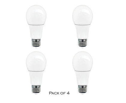 STRAK A19 LED Bulb 10W, Non-Dimmable, 800lm, 60W Equivalent, 4000K Natural White, CUL/UL listed, High CRI(83) Pack of 4