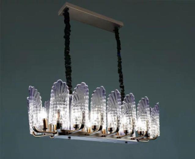 Nordic light luxury chandelier living room headlights modern minimalist, for home restaurant villa LED crystal lamps