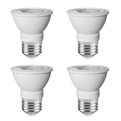 PAR16 LED Bulb, 7W-50W Equivalent, E26 Base Natural White 4000K, 490LM, CRI80, Dimmable, CUL (4-Pack)